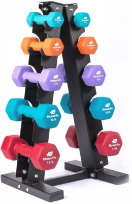 Fitness Alley Dumbbell Sets with Rack